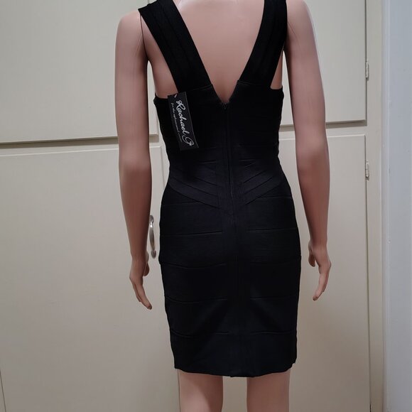 Rachael G Stretch Dress with Thick Straps in Black - Picture 6 of 12